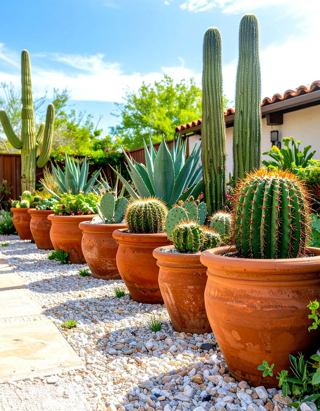 Southwestern Desertscape Garden - 30 front yard container garden ideas