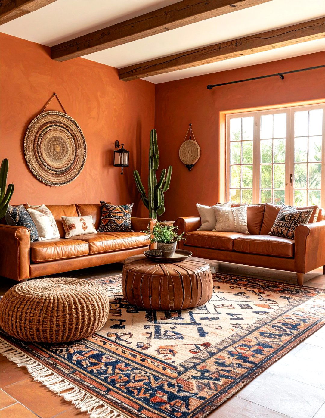 Southwestern Inspired Painted Wainscoting - 30 living room wainscoting ideas
