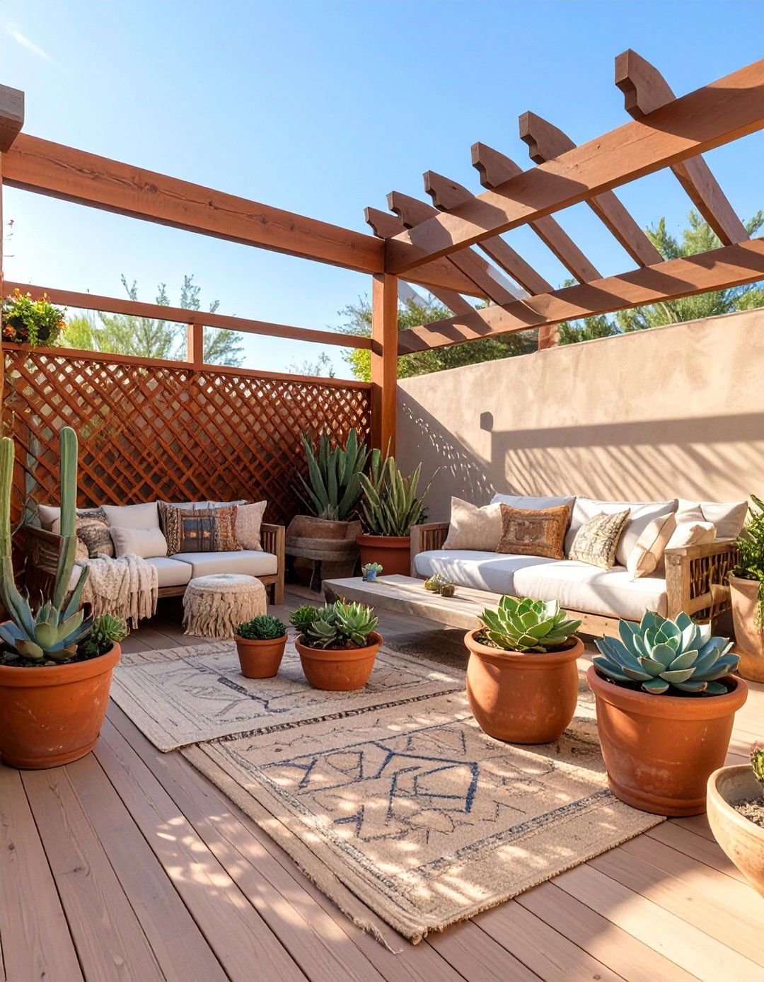 Southwestern Inspired Terracotta Lattice - 30 deck lattice ideas