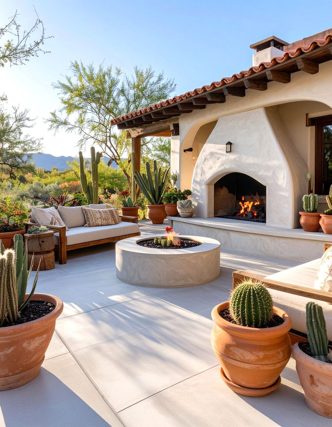 Southwestern Style Concrete Deck - 30 concrete deck ideas
