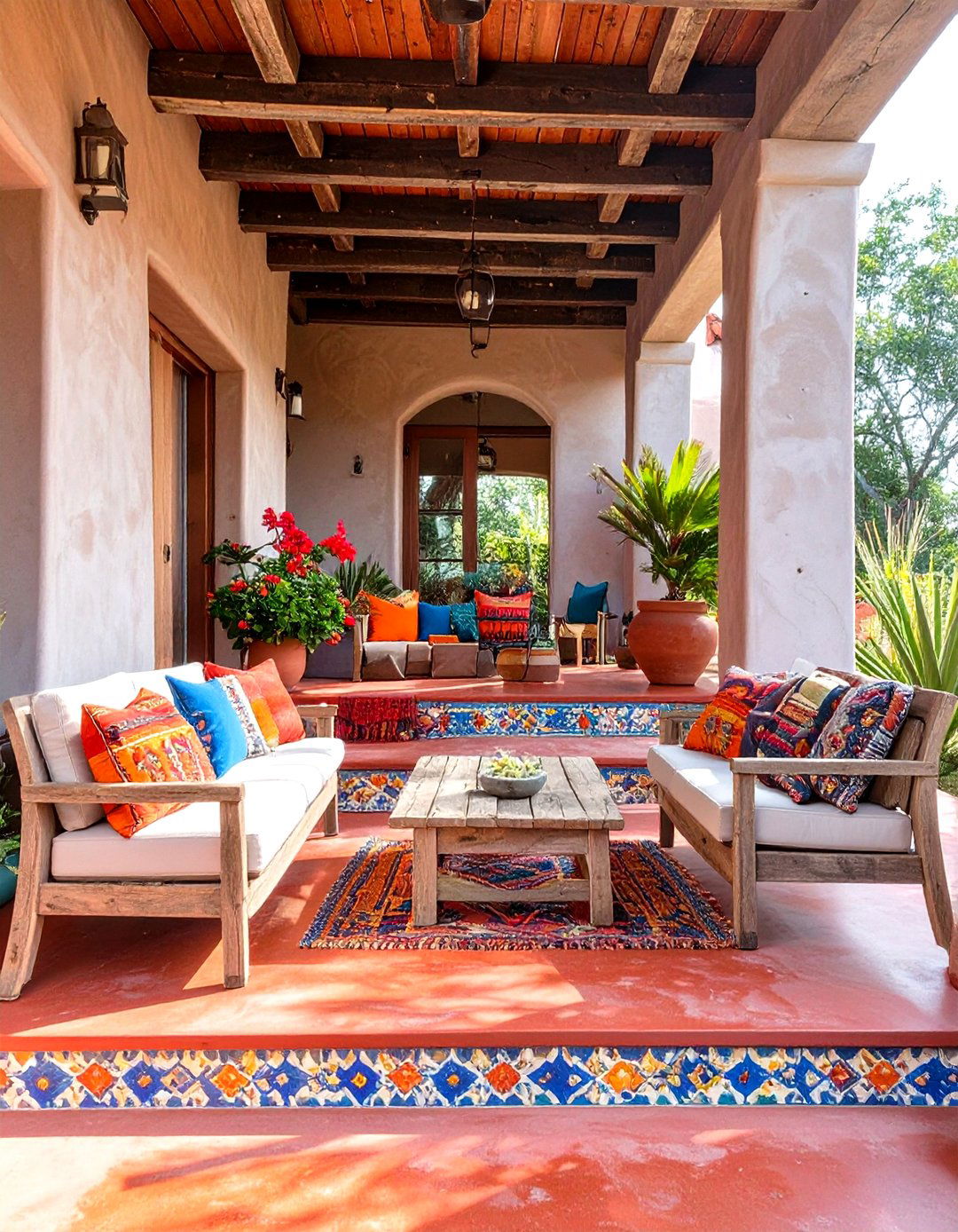 Southwestern Style Concrete Porch - 30 concrete porch ideas