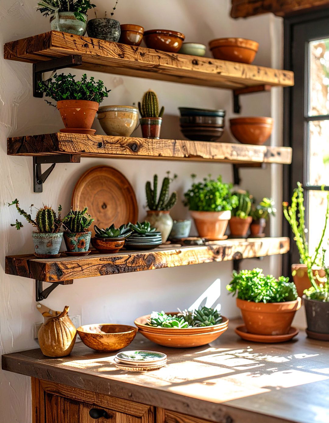 Southwestern Style Open Shelving - 30 southwestern interior design ideas