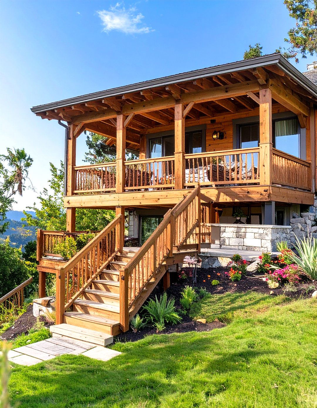 Southwestern Style Wrap Around Porch - 30 wrap around porch ideas