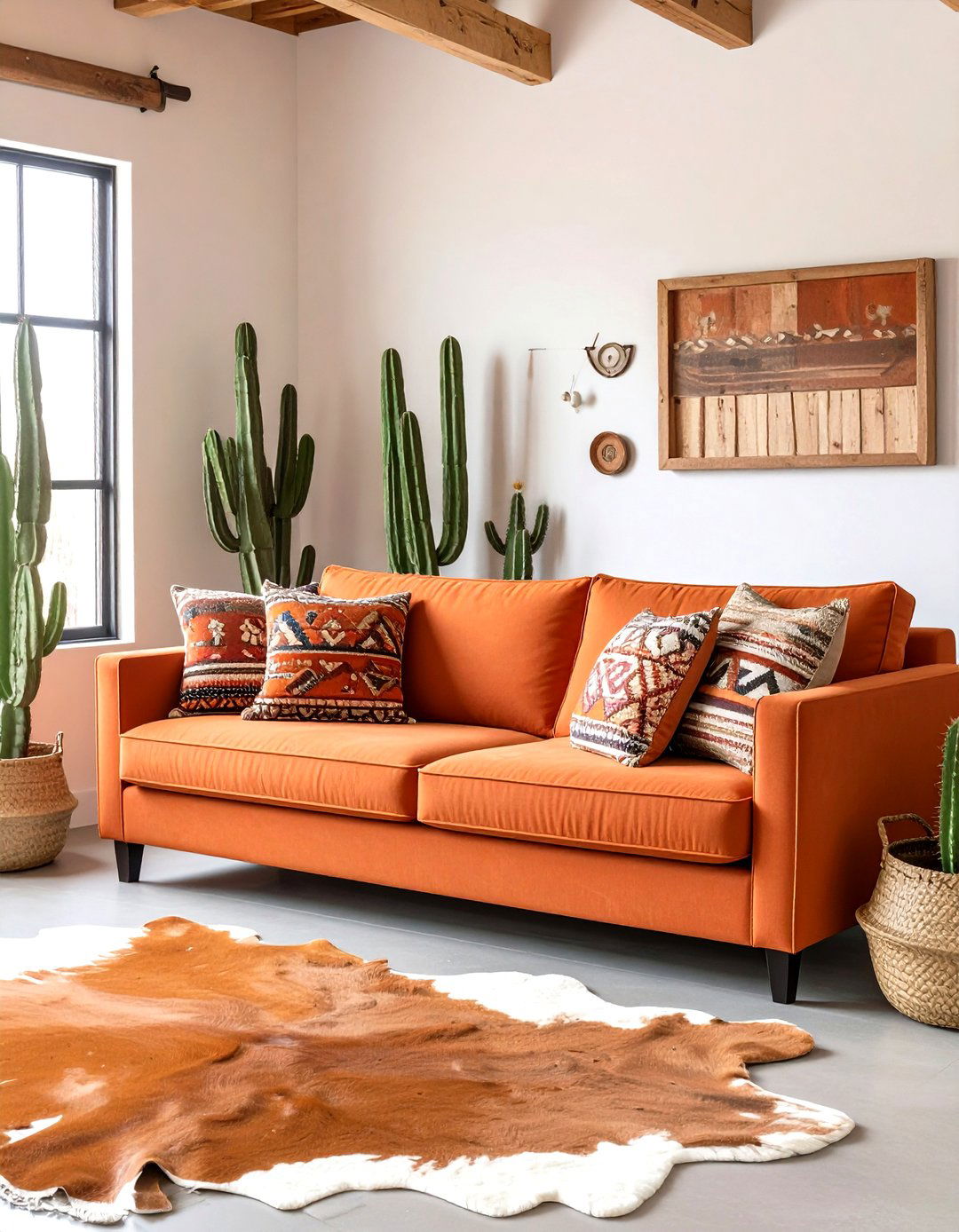 Southwestern Terracotta Office Couch - 30 office couch ideas