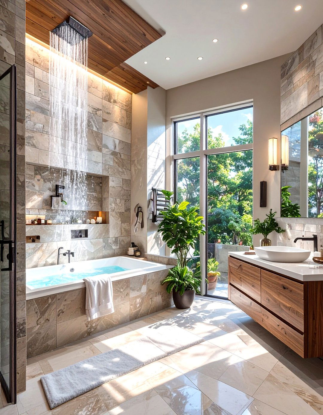 Spa Inspired Apartment Bathroom Retreat - 30 apartment bathroom ideas