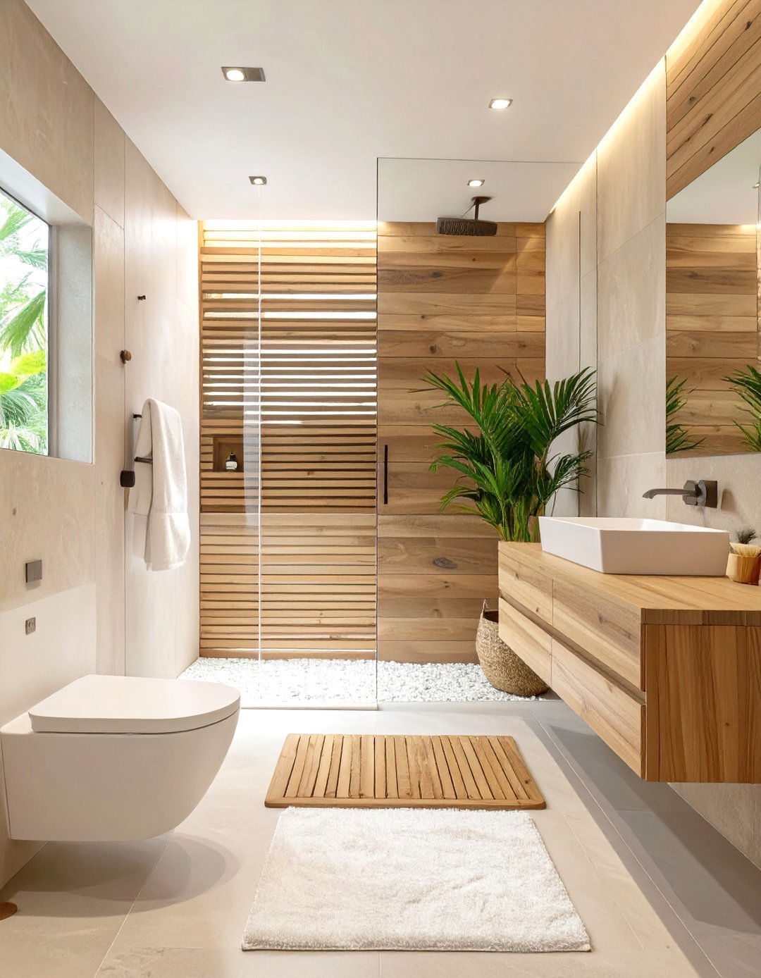 Spa Like Wooden Accents Bathroom - 30 modern bathroom decor ideas