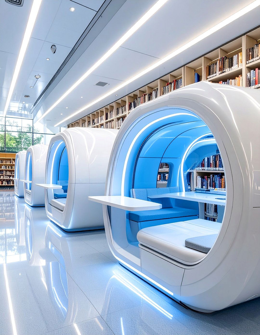 Space Age Study Pods College - 30 colleges for interior design ideas