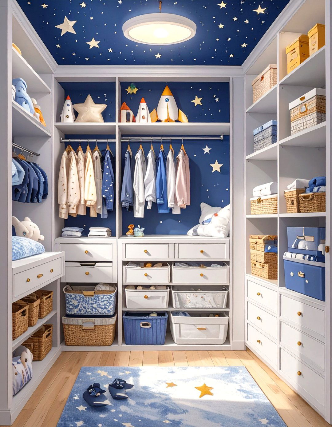 Space Explorer Nursery Closet - 30 nursery closet ideas