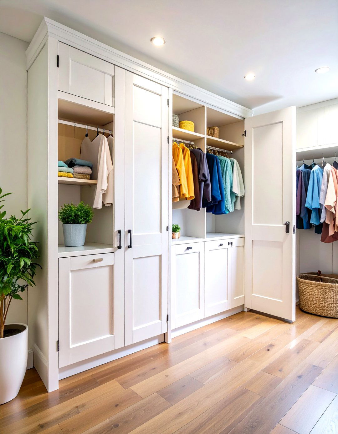 Space Saving Pocket Laundry Doors - 30 laundry door ideas