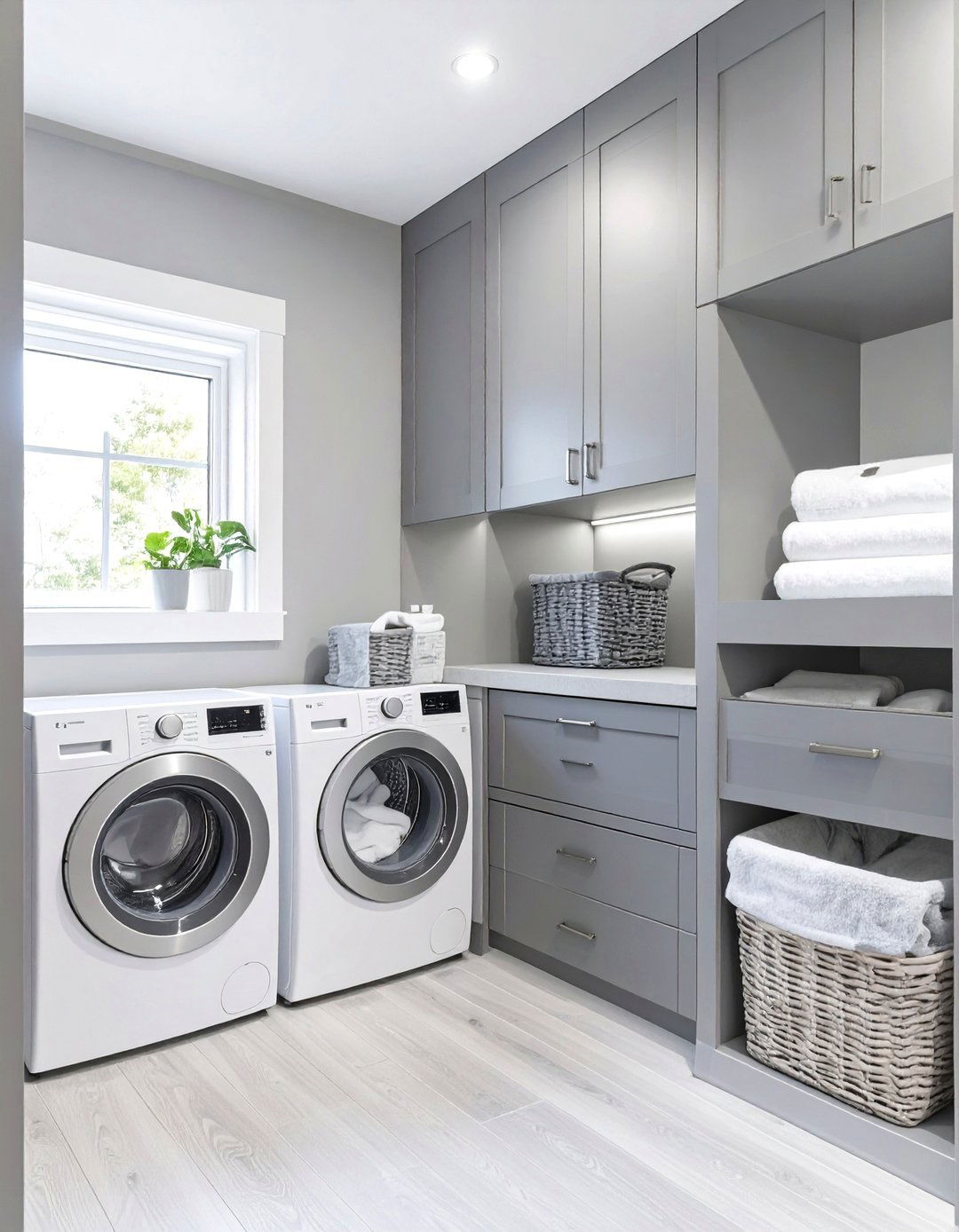 30 Modern Stacked Laundry Room Ideas to Save Space - We Love Home Blog