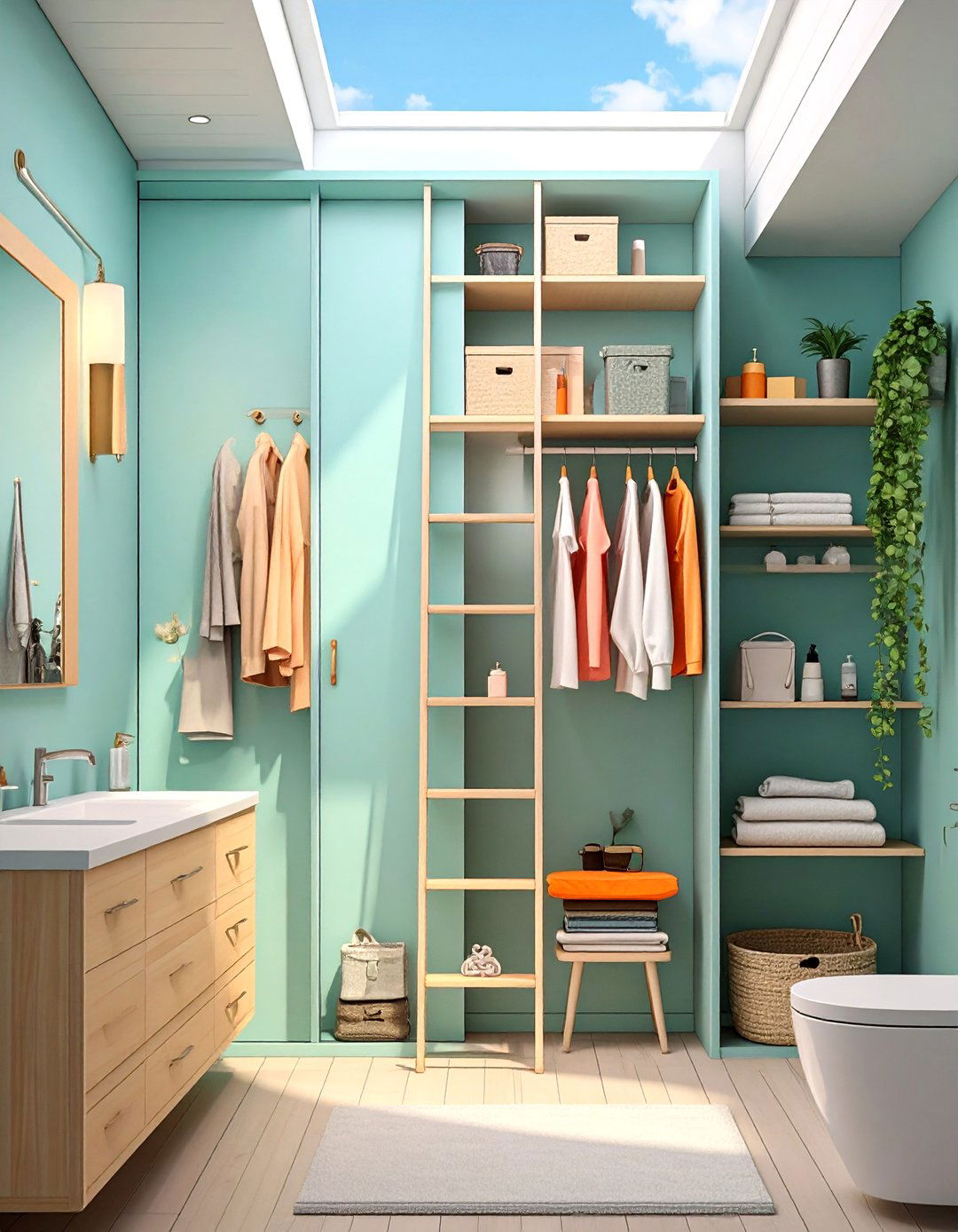 Space Saving Vertical Bathroom Closet - 30 bathroom closet ideas
