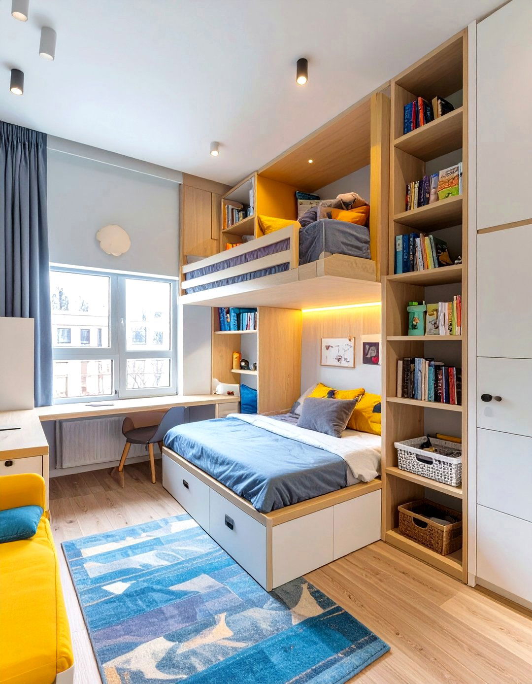 Space Saving Vertical Dorm Room - 30 college dorm ideas