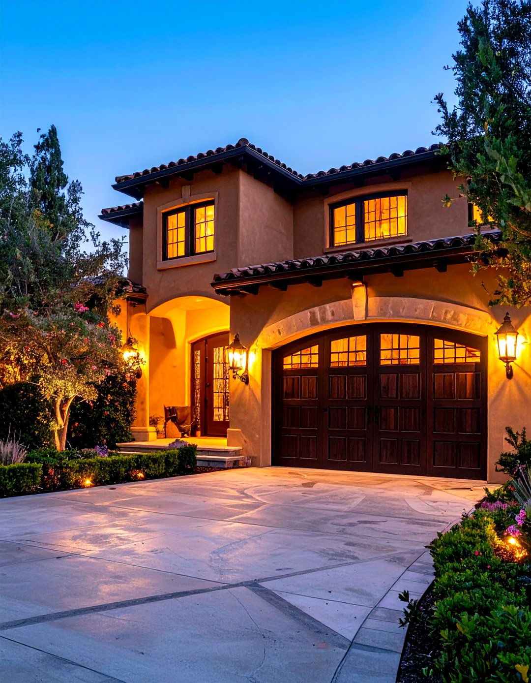 Spanish Revival Style Sconces - 30 exterior garage lighting ideas