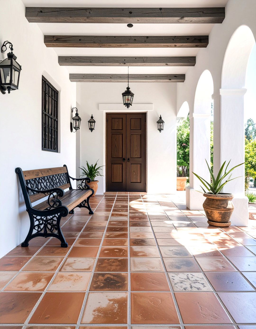 Spanish Style Terracotta Foyer Tile - 30 foyer tile ideas