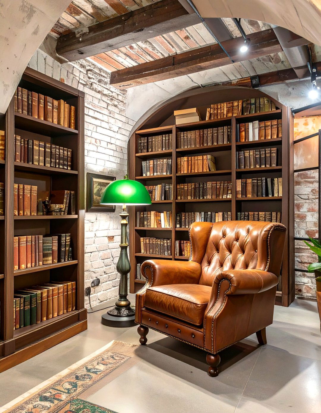 Speakeasy Basement with a Library Corner - 30 speakeasy basement ideas