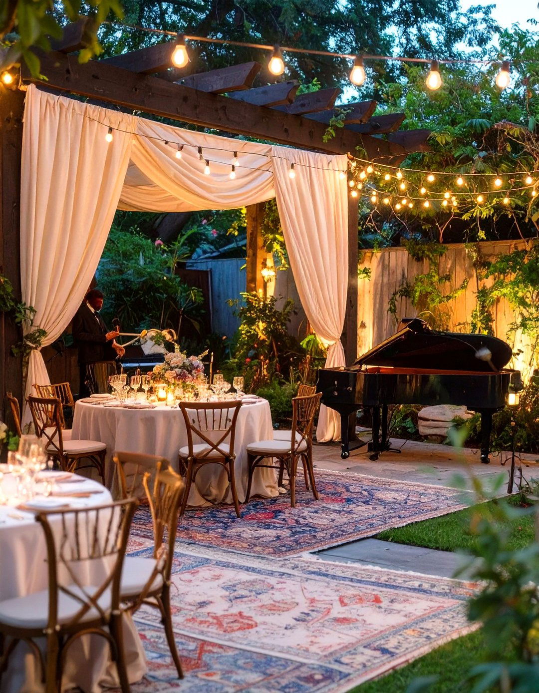 Speakeasy Jazz Club Backyard Wedding - 30 backyard wedding ideas