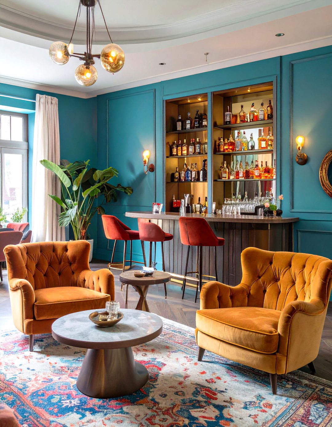 Speakeasy Lounge Vintage Living Room - 30 vintage living room ideas