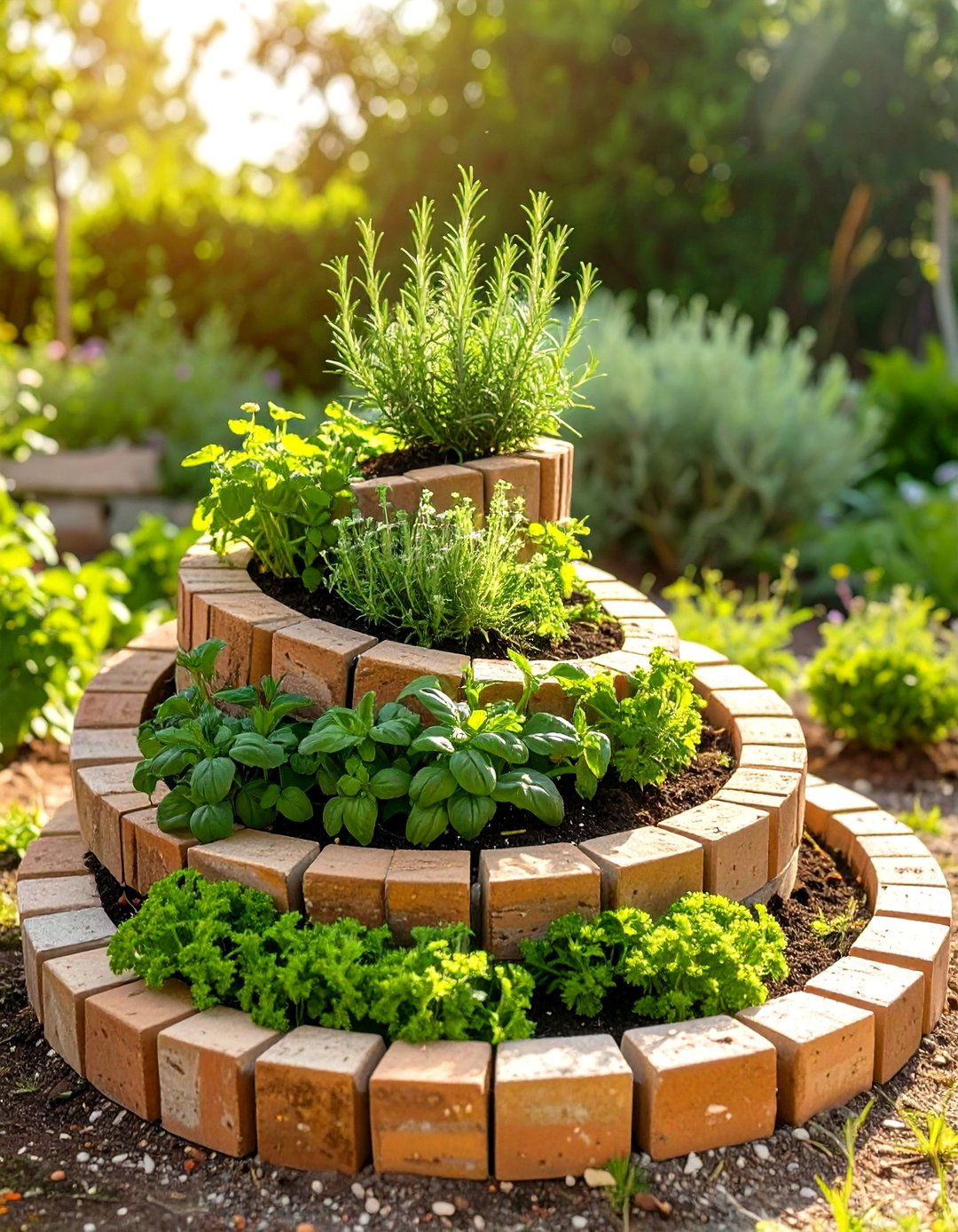 Spiral Herb Small Vegetable Garden - 30 small vegetable garden ideas