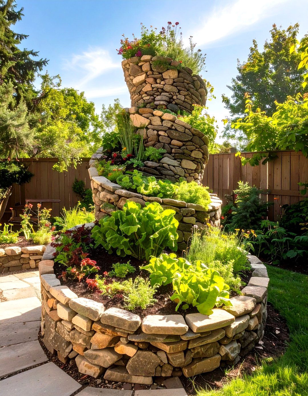 Spiral Herb and Vegetable Garden - 30 creative vegetable garden design ideas