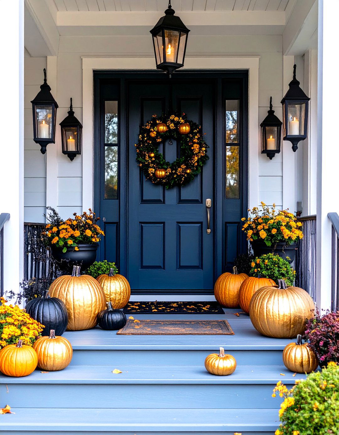 Spooky Chic Halloween Porch - 30 fall porch decor ideas