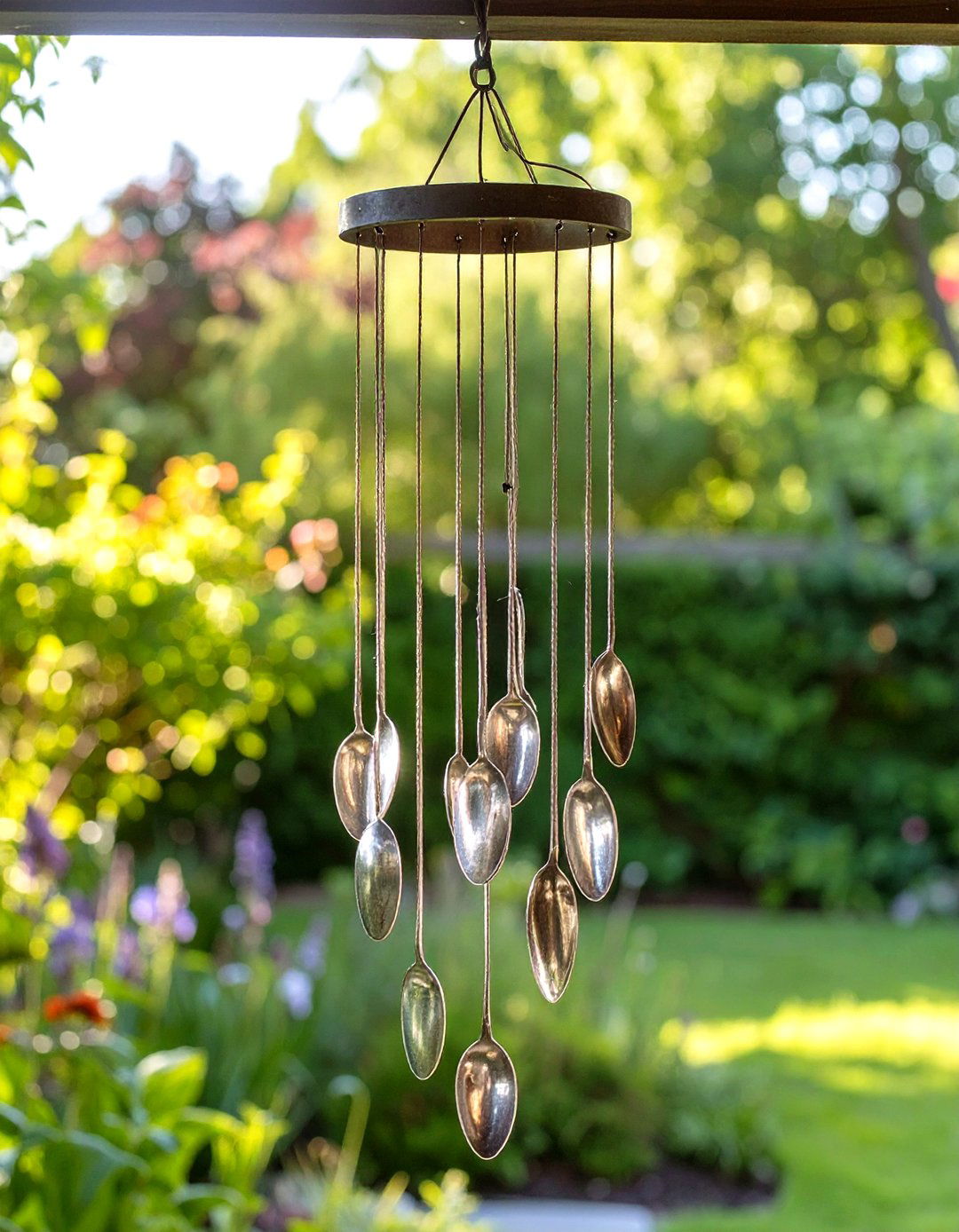 Spoon Wind Chimes Project - 30 simple garden ideas