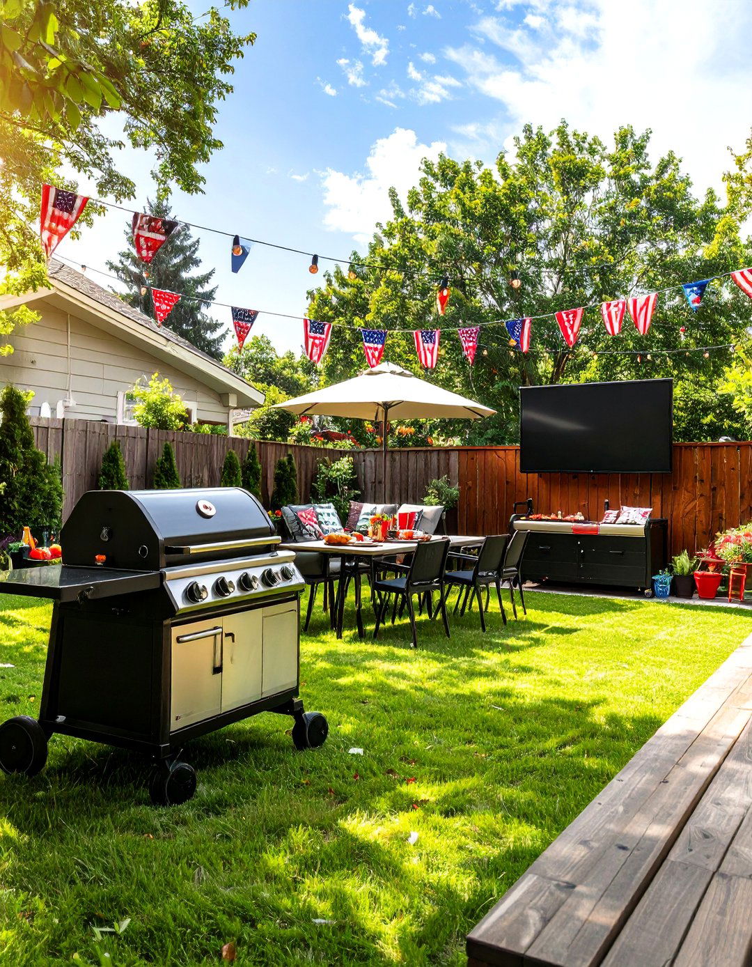 Sports Fan Tailgate BBQ Zone - 30 backyard bbq ideas