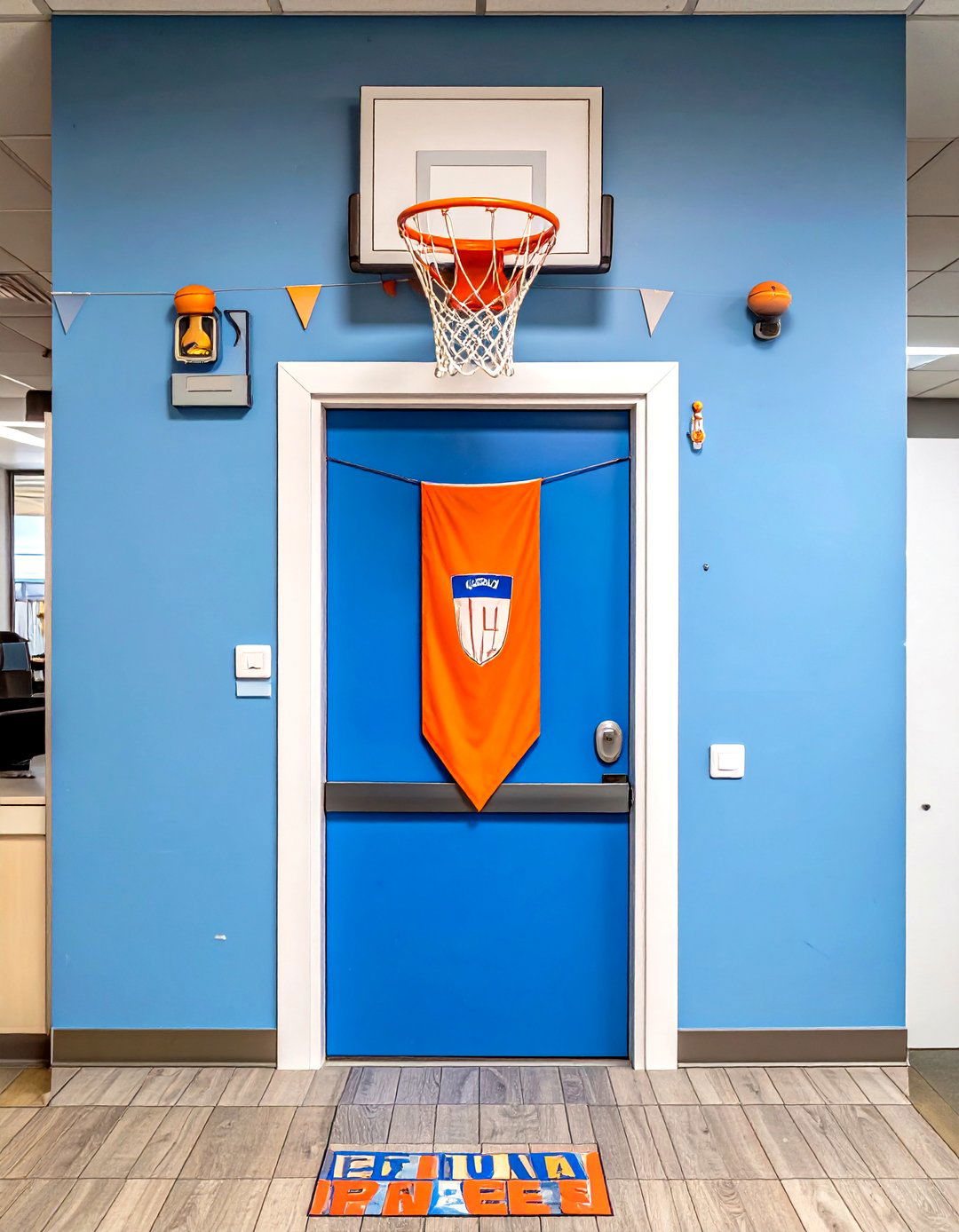 Sports Fan Zone Door - 30 office door decoration ideas