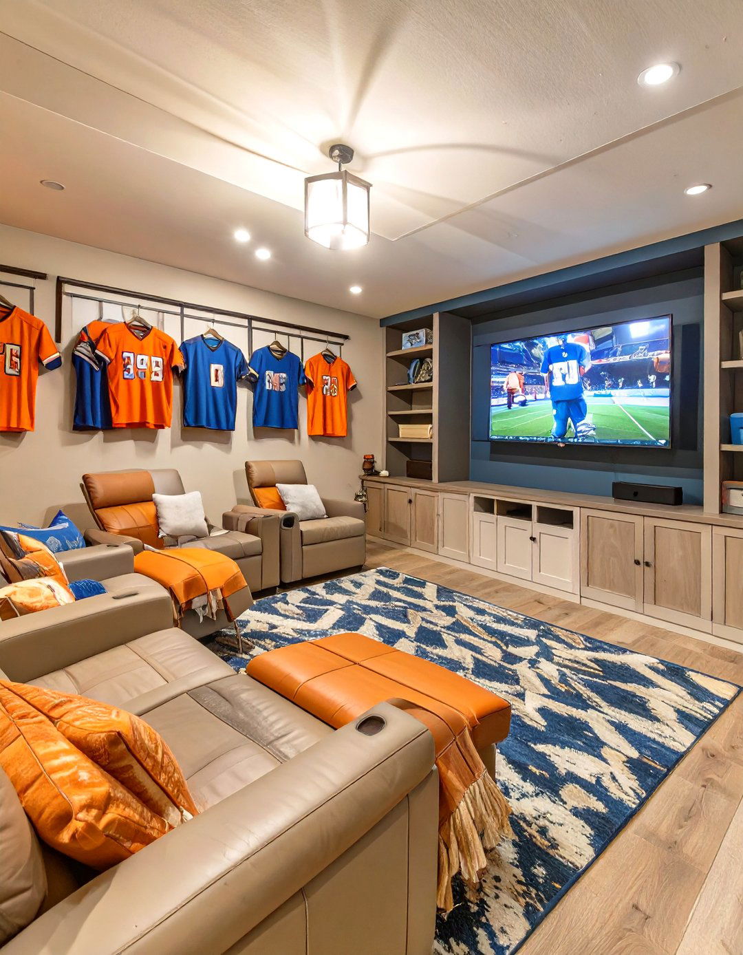 Sports Fans Ultimate Man Cave - 30 basement decorating ideas