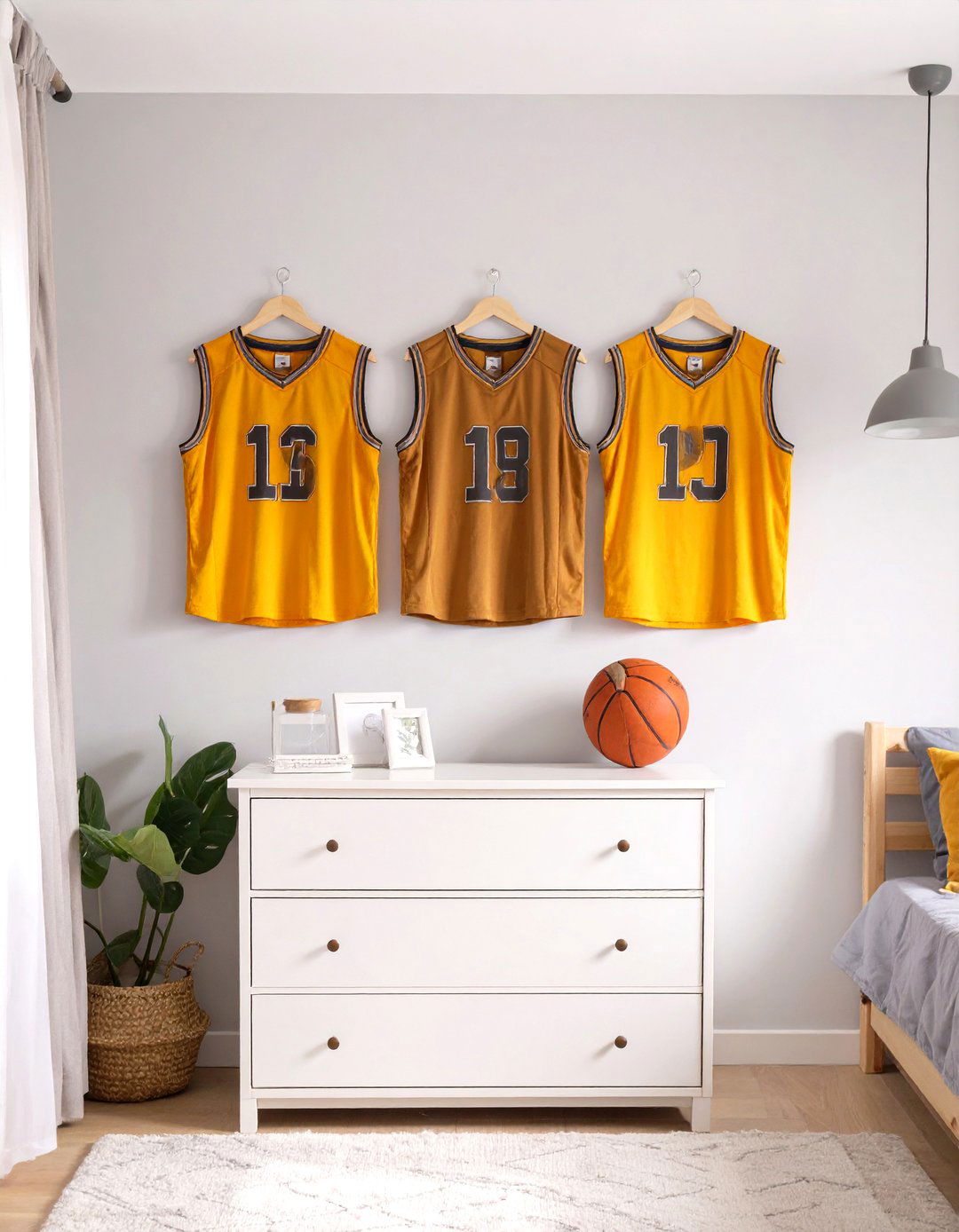Sports Jersey Display Teen Boy Bedroom - 30 teen boy bedroom ideas