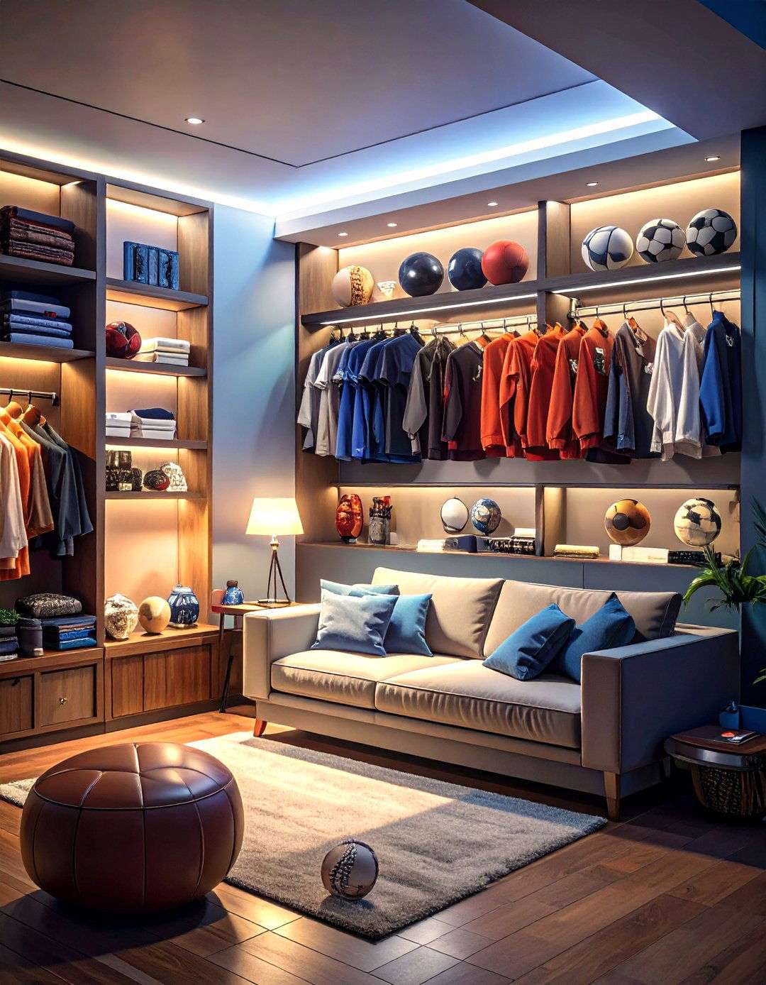 Sports Memorabilia Display Man Cave - 30 tiny small man cave ideas