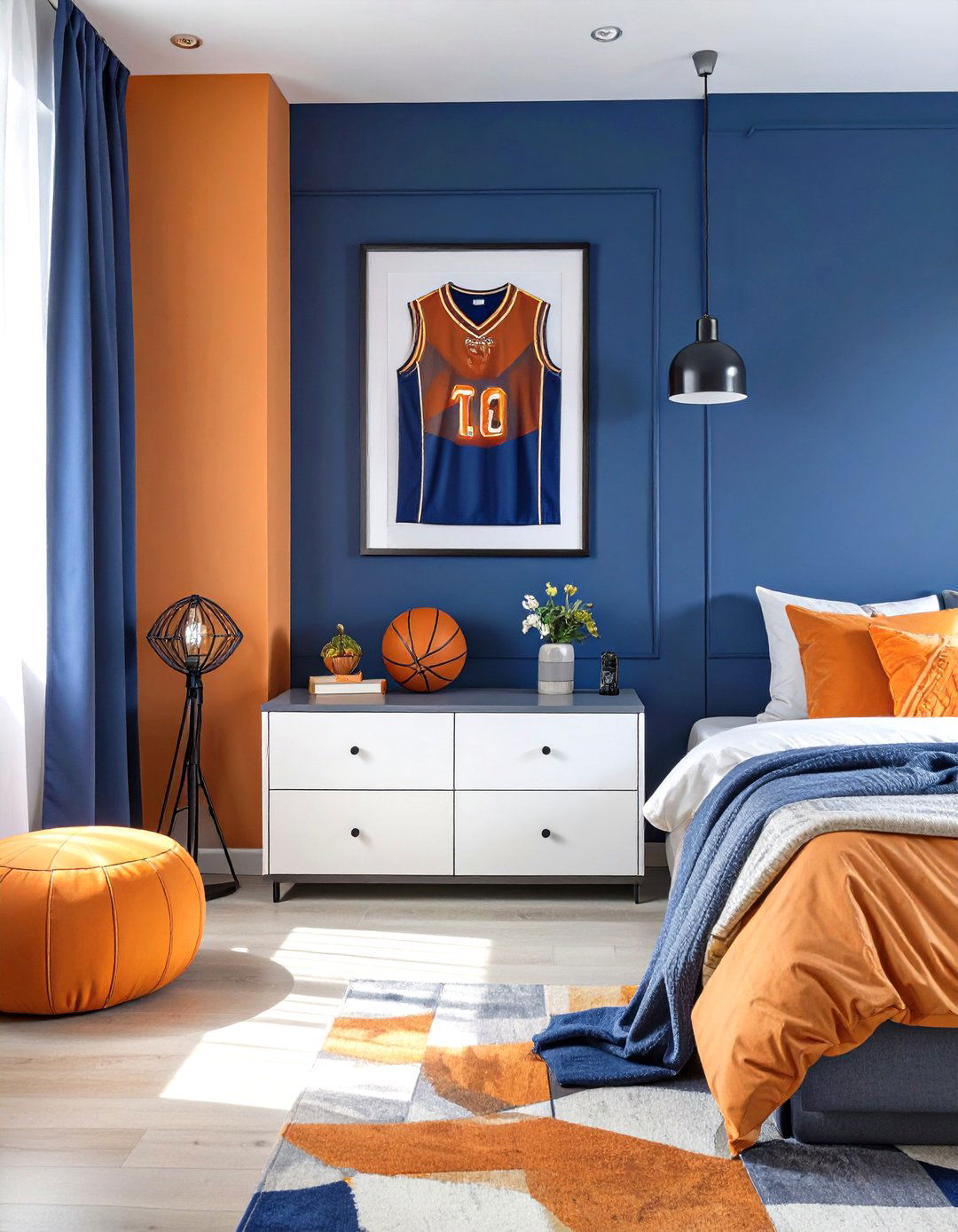 Sports Themed Room with Modern Touches - 30 teen room inspo ideas