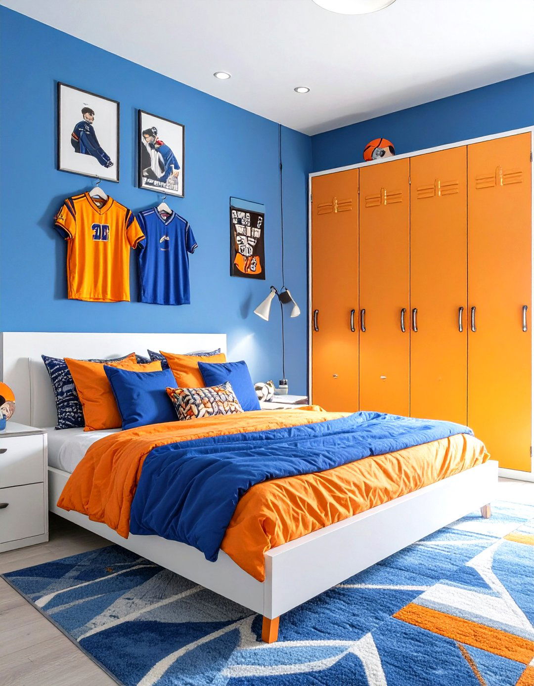 Sports Themed Teenage Boys Room with Team Colors - 30 teenage boys room ideas