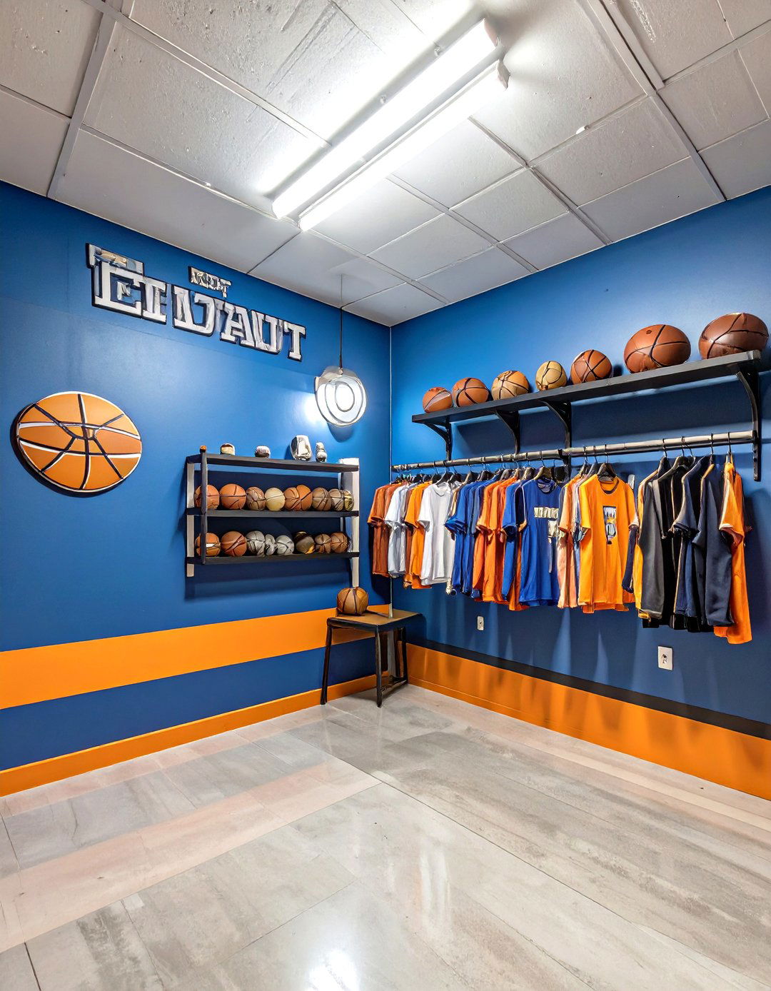 Sports Zone Themed Walls - 30 interior garage wall ideas
