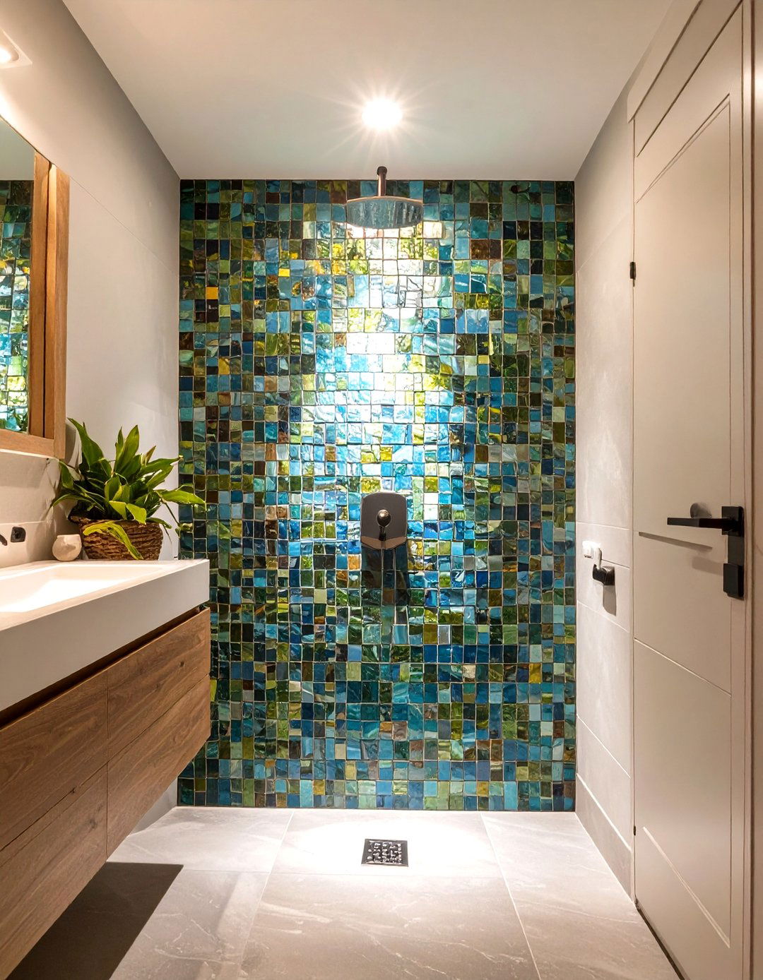 Spotlight on Shower Art - 30 bathroom lighting ideas