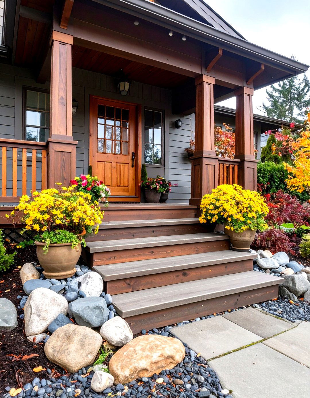Square Craftsman Style Porch Posts - 30 porch post ideas