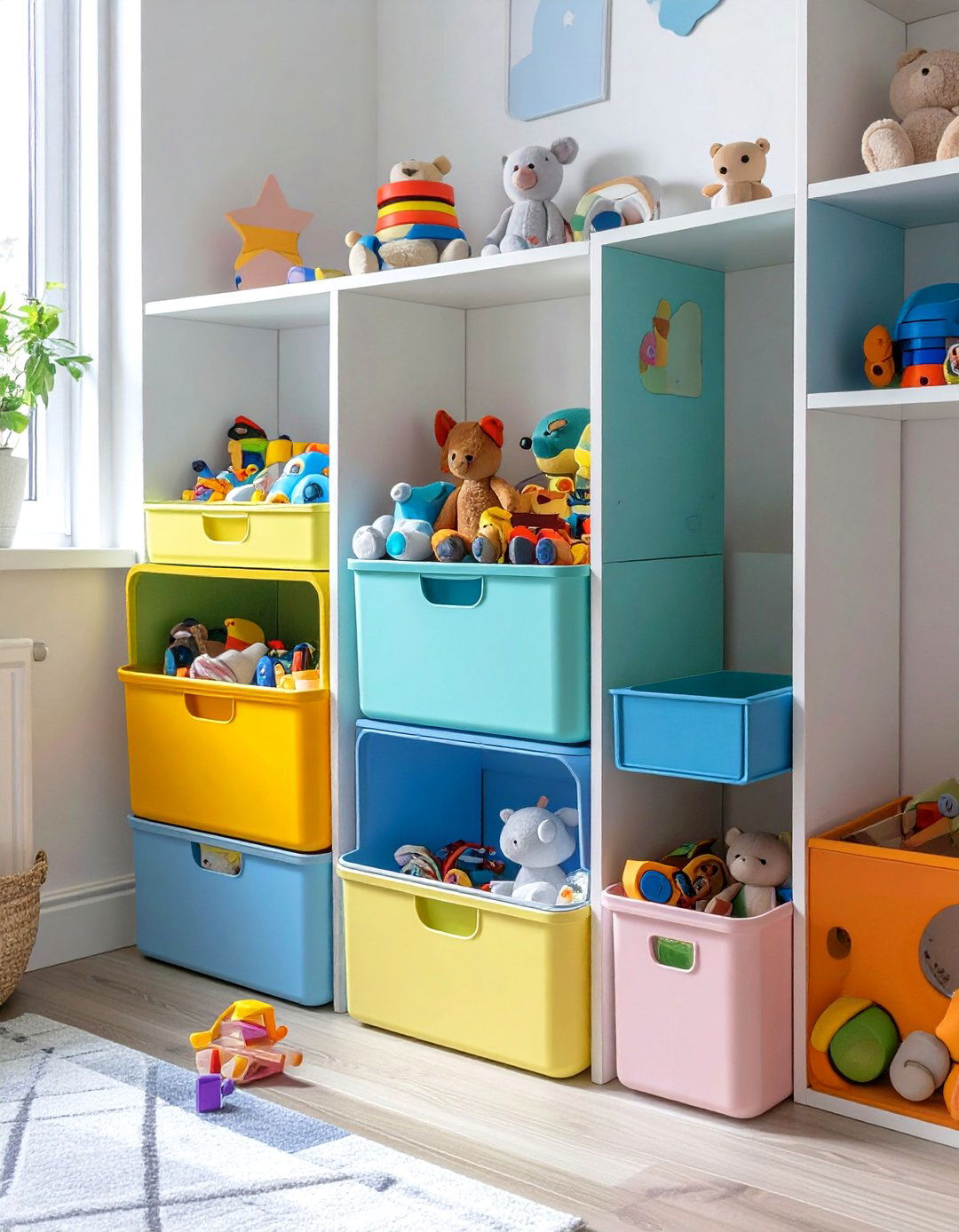 Stackable Storage Bins - 30 nursery storage ideas