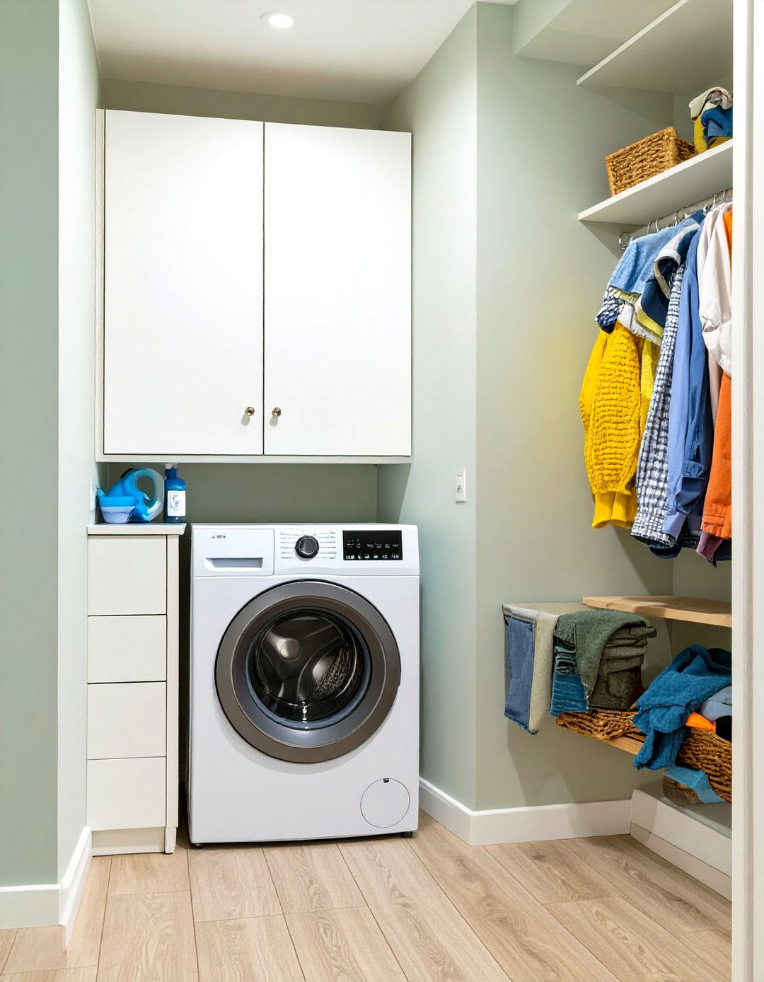 Stackable Washer and Dryer in a Small Laundry Room - 30 small laundry room design ideas