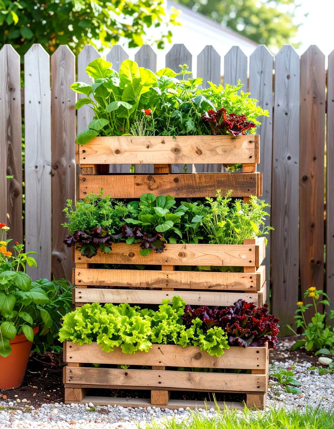 Stacked Crate Small Backyard Vegetable Garden - 30 small backyard backyard vegetable garden ideas