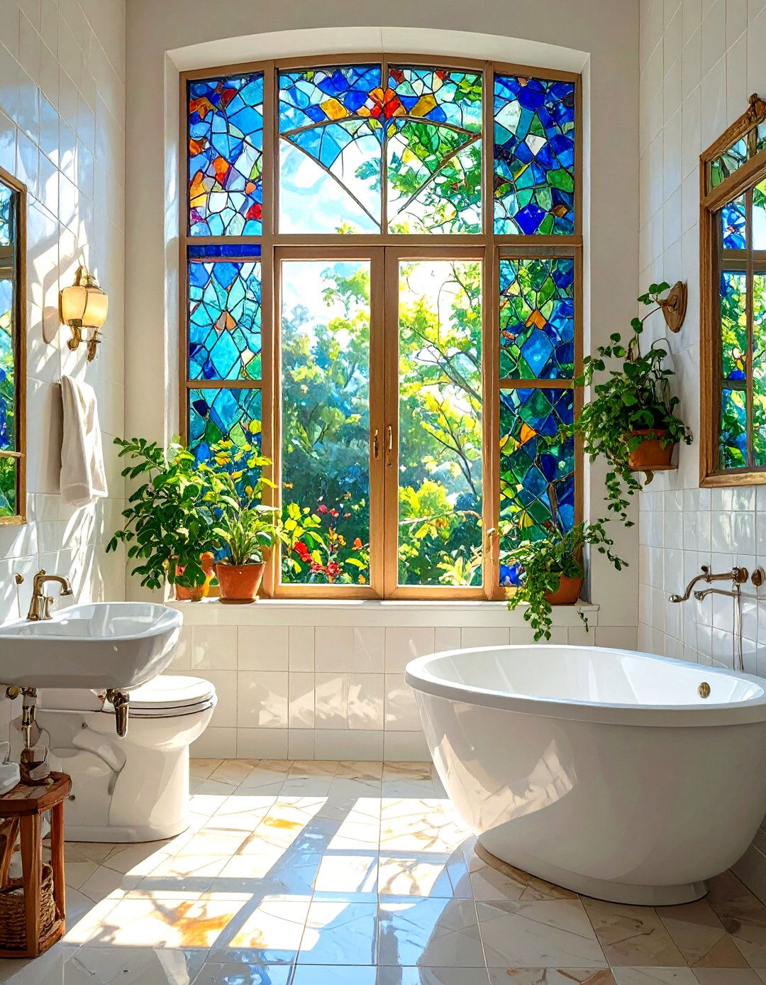 Stained Glass Small Bathroom Window - 30 small bathroom window ideas
