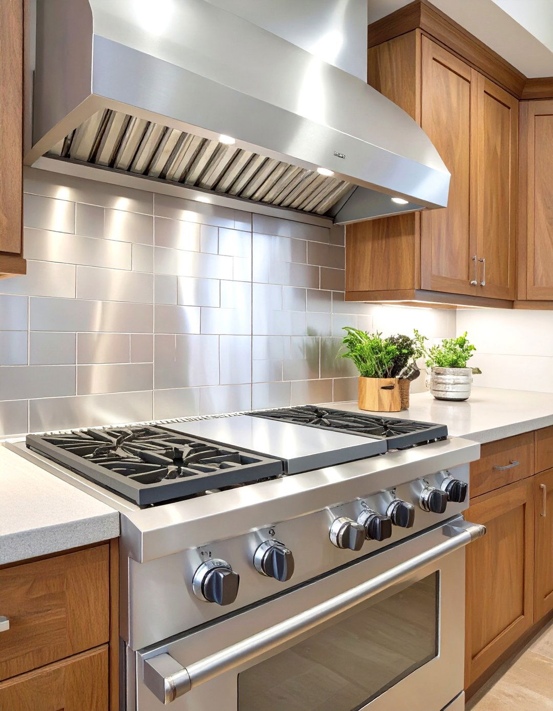 Stainless Steel Kitchen Backsplash - 30 modern kitchen tiles design ideas