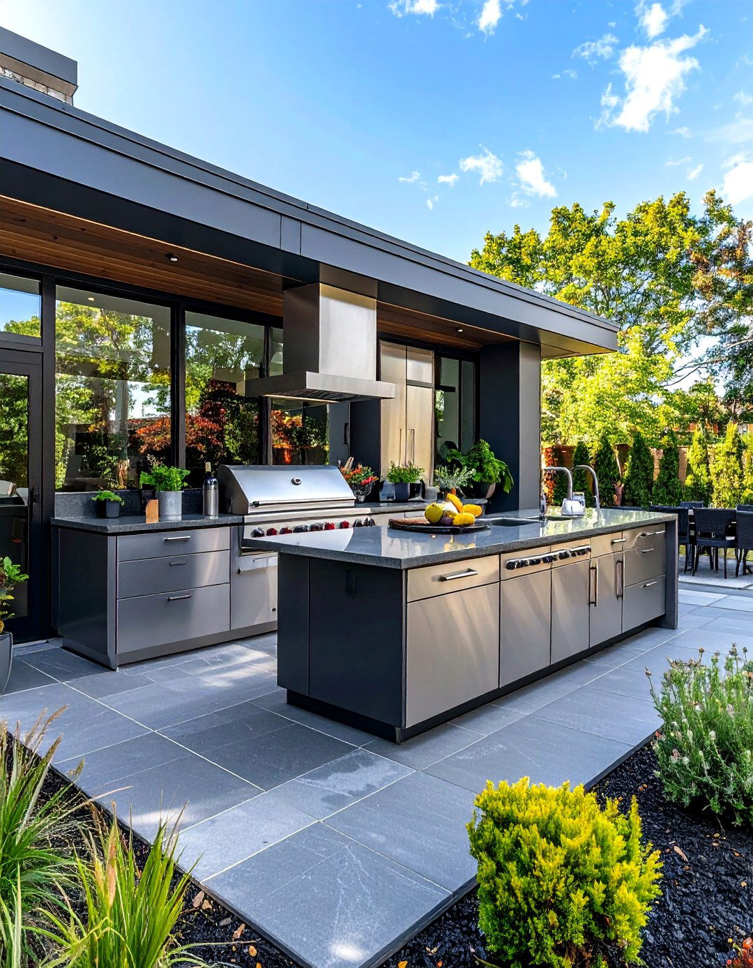 Stainless Steel Patio Kitchen - 30 patio kitchen ideas
