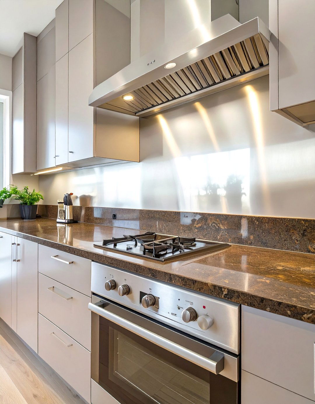 Stainless Steel Sheet Backsplash - 30 backsplash ideas for fantasy brown granite countertops