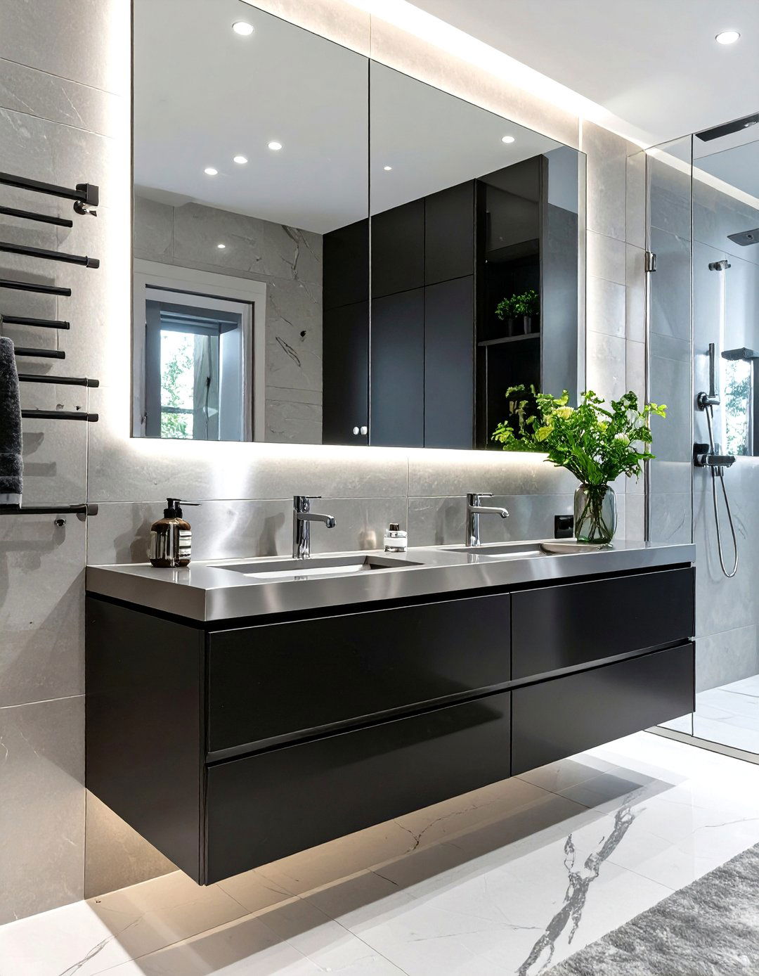 Stainless Steel Sheet Bathroom Backsplash - 30 bathroom vanity backsplash ideas