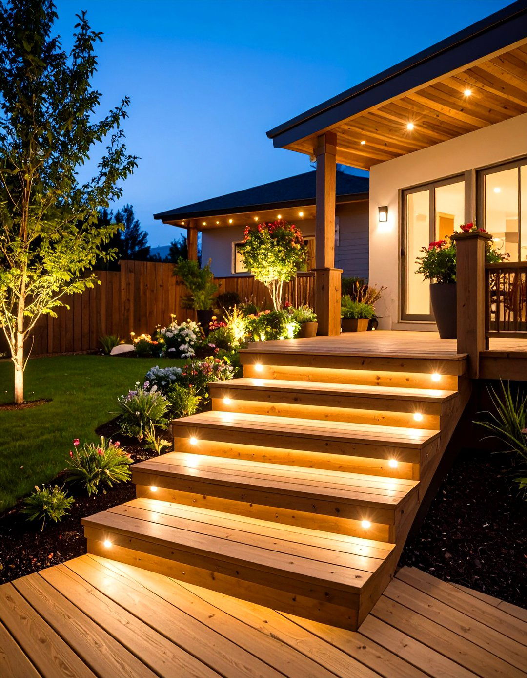 Stair Riser Step Lights - 30 patio lights ideas