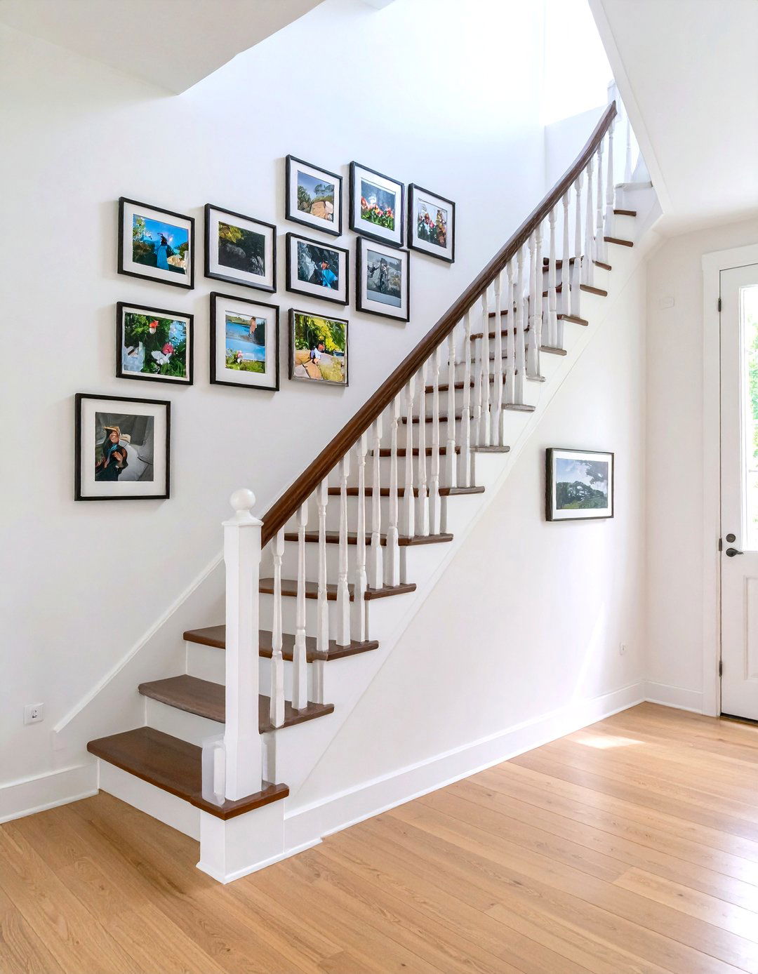 Staircase Gallery Wall Journey - 30 living room photo wall ideas