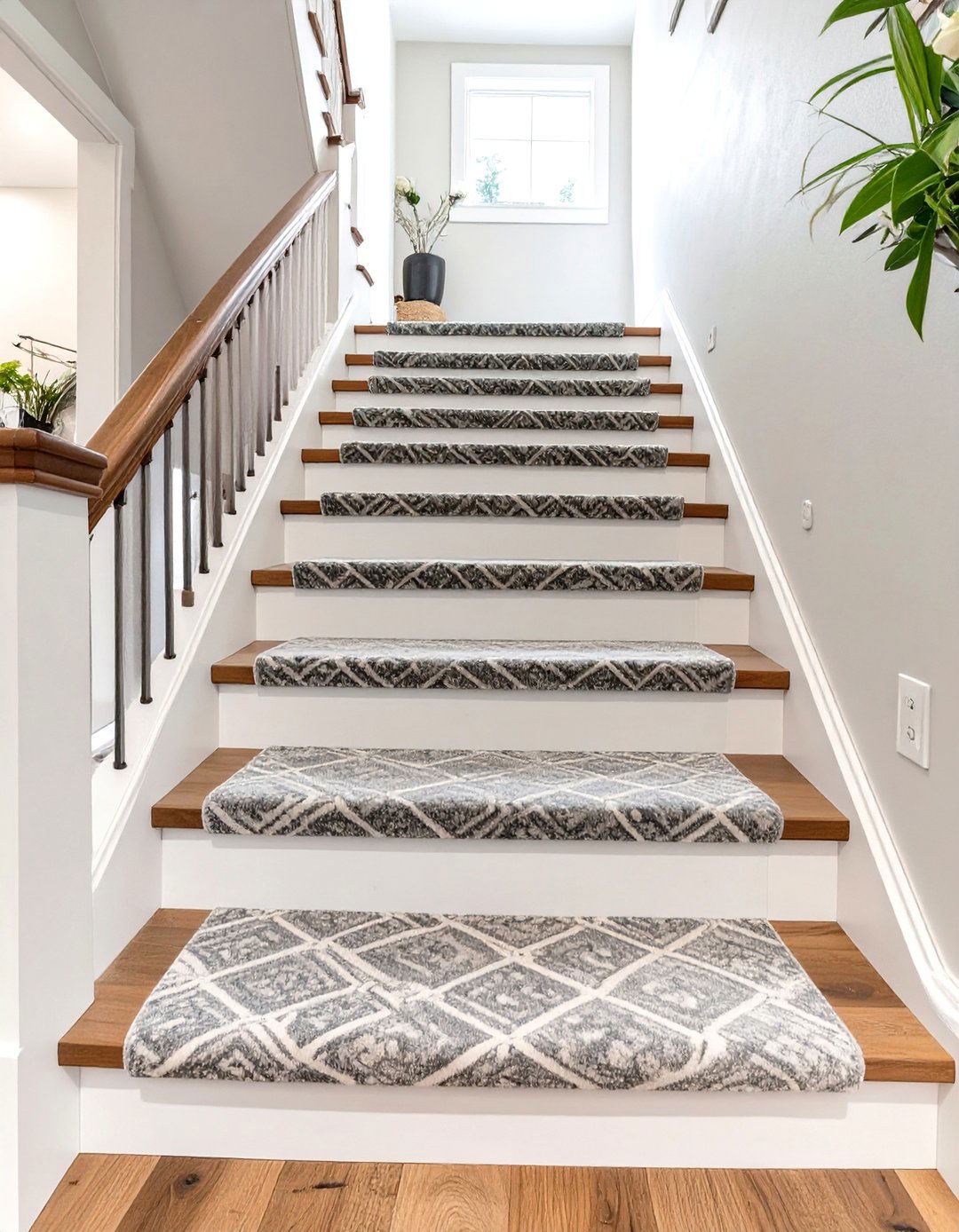 Stairway with Carpeted Treads - 30 stairway decor ideas