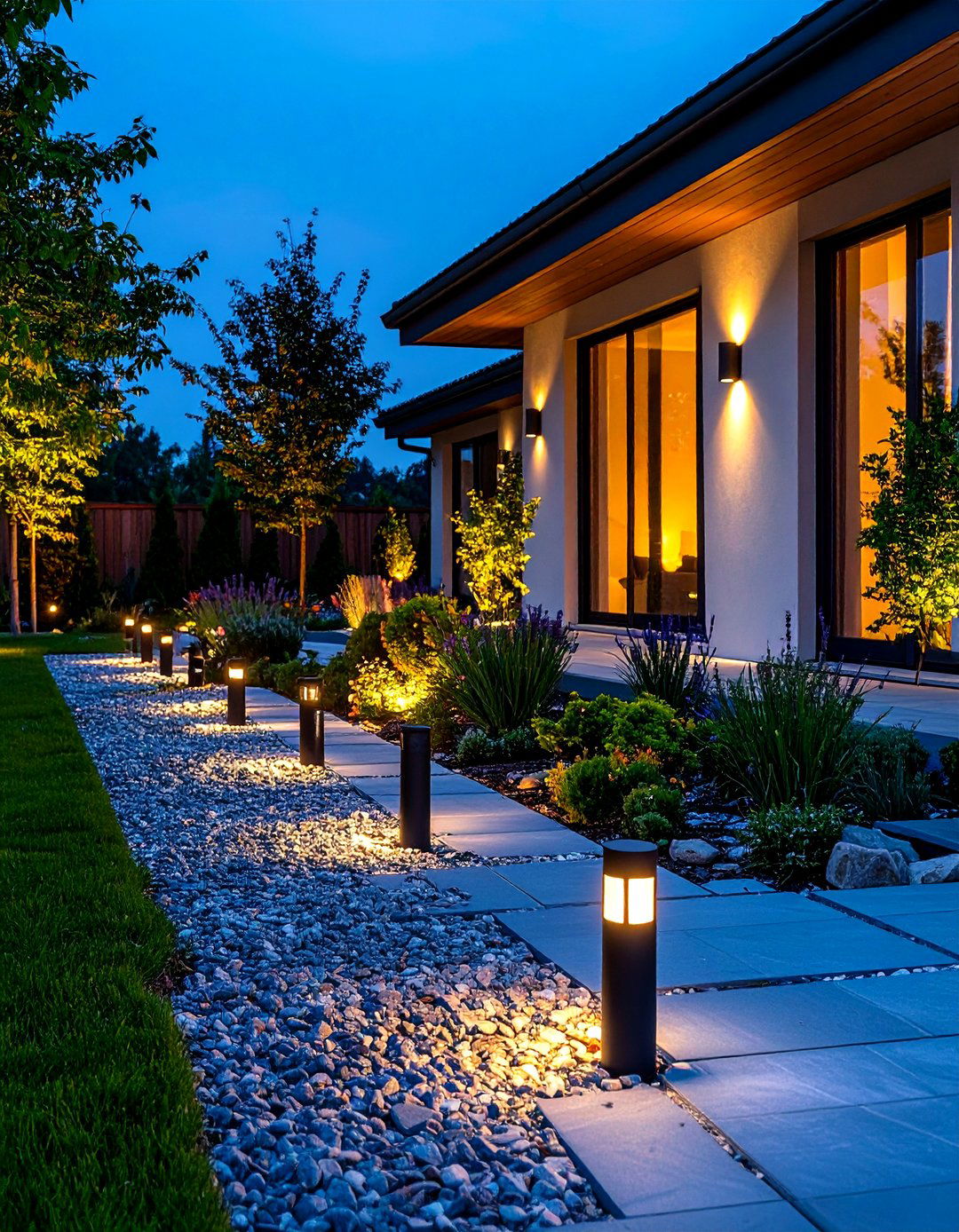 Stake Lights Along Patio Borders - 30 patio light ideas