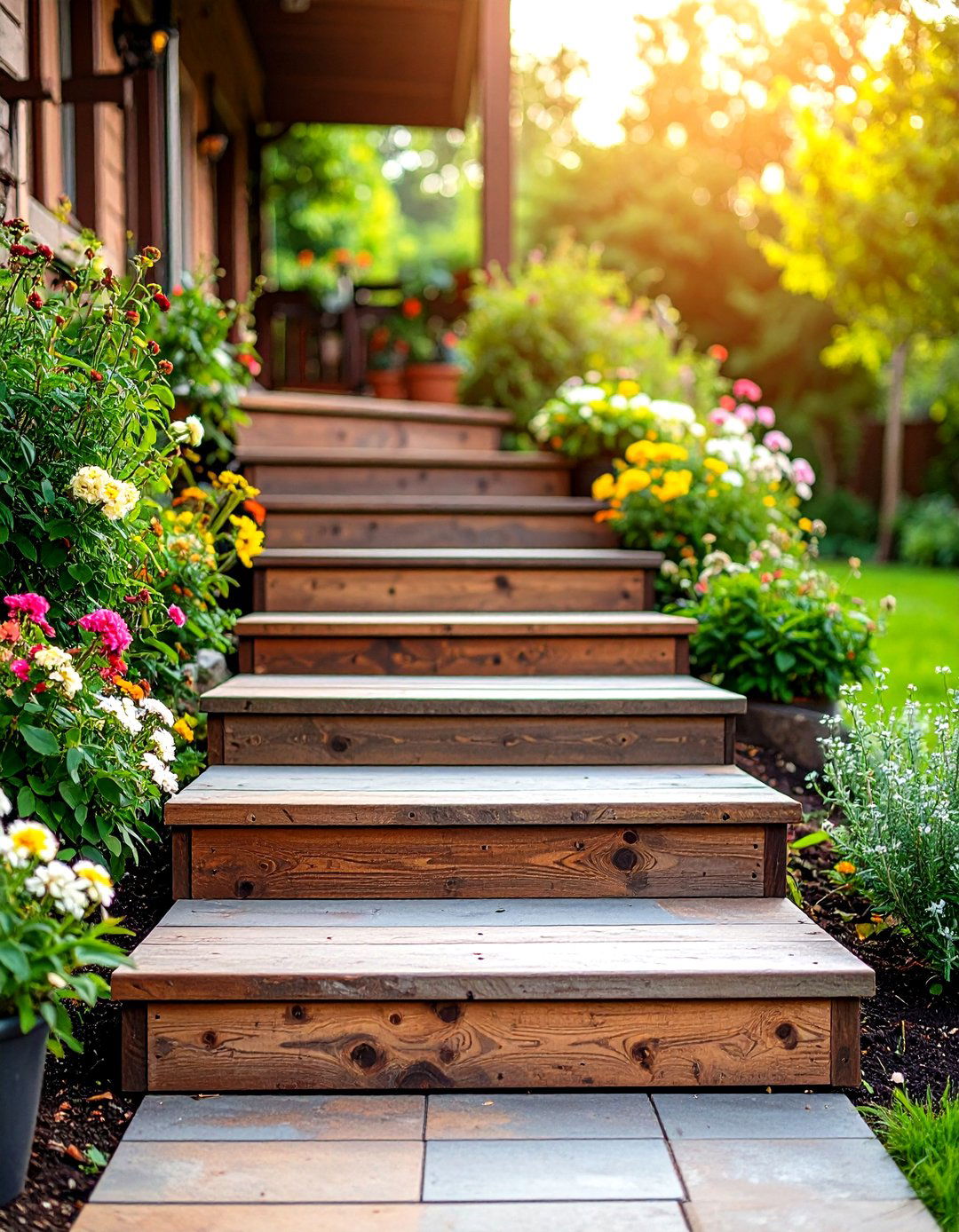 Stamped Concrete Outdoor Steps - 30 outdoor steps ideas