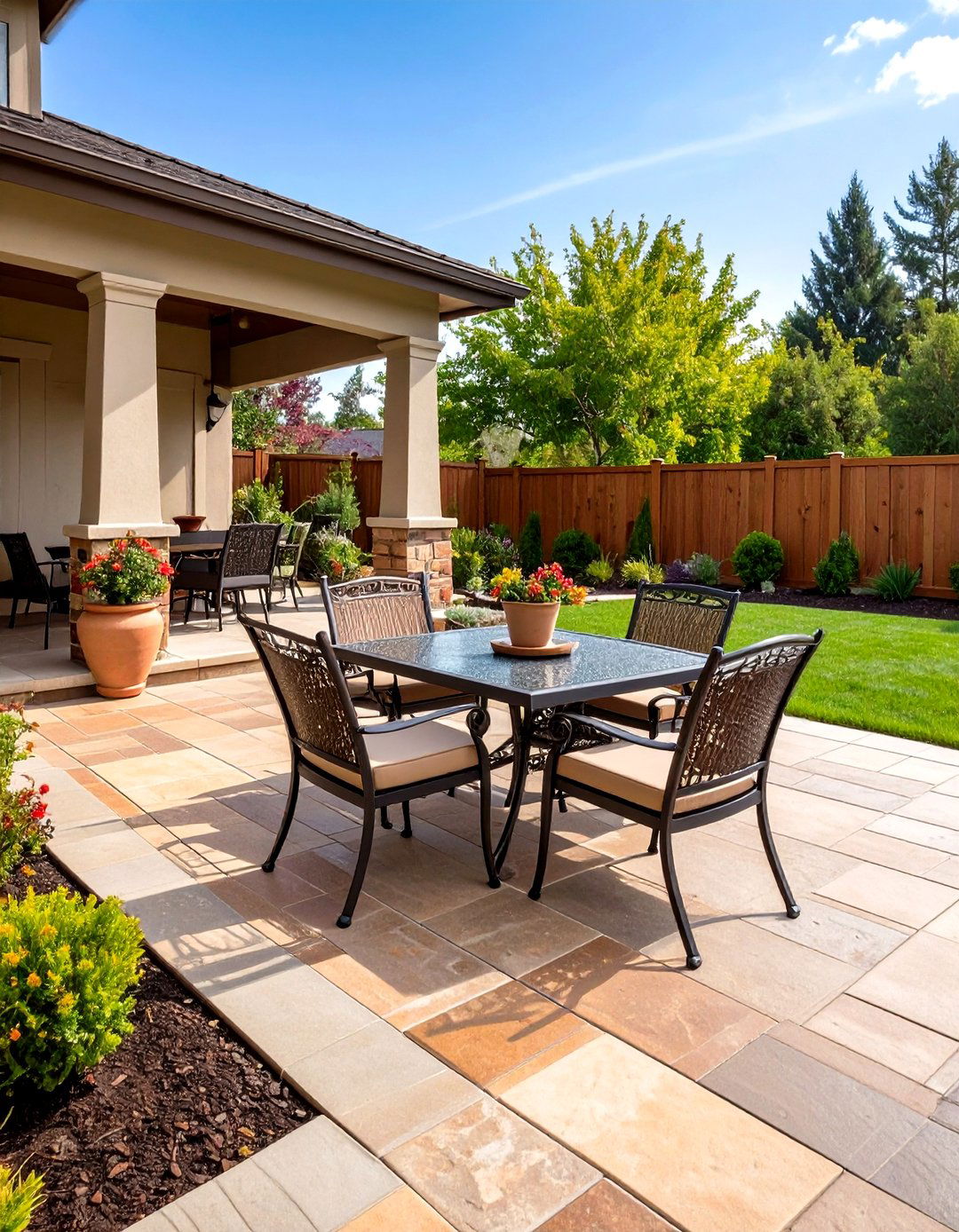 Stamped Concrete Patio Design - 30 patio landscape ideas