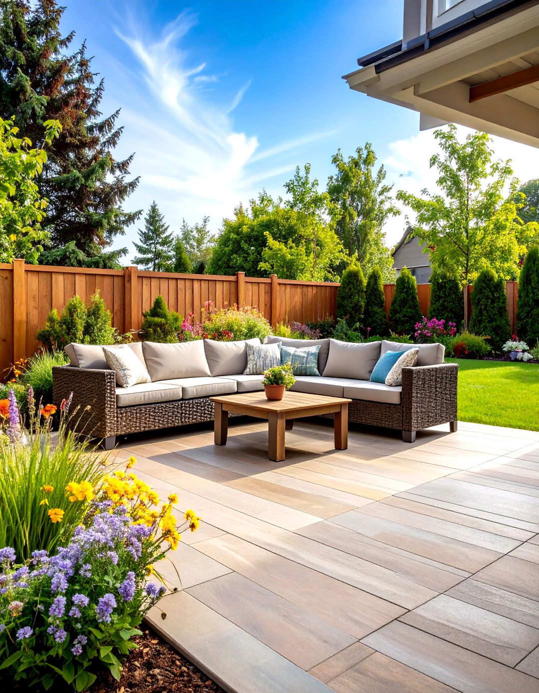 Stamped Concrete Patio Tile Effect - 30 patio tile ideas